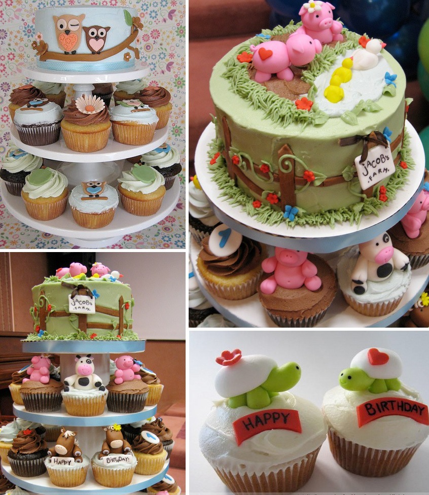 tower cupcakes animals  vintage turtle owl farm   :: vintage owl cupcake :: cupcakes cupcakes