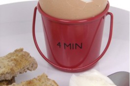 3 4 and 5 minute metal egg-cup buckets
