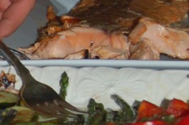 cooking salmon on the BBQ