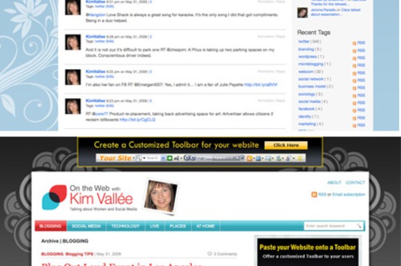 integrated themes for Kim Vallee