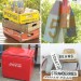 vintage summer party decor :: soda crates :: buoys :: red coca-cola cooler :: farm stand signs