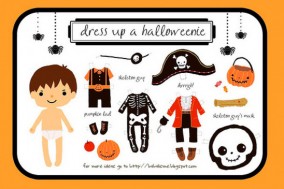 dress up boy halloweenie printable template by babalisme