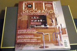 elle decoration UK edition :: modern rustic kitchen on cover of october 2009 edition