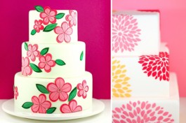 eat cake be merry pink flower cakes
