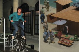 edo-tokyo museum's big bicycle wheel