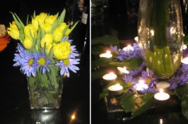 simple chic spring centerpieces