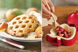 pretty mini pies fashioned with the lattice pocket pie mold and the apple pocket pie mold