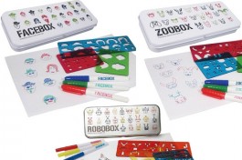 creative coloring sets :: facebox zoobox and robobox by worldwide co
