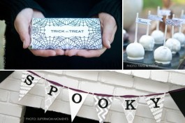 printable candy wrappers lollipop flags and spooky banner for halloween
