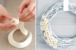 DIY flowery wreath