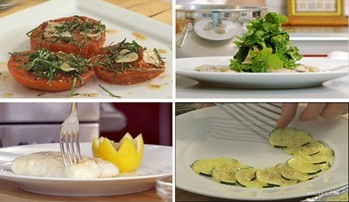 tomatoes provencal :: broiled red snapper :: herb roasted chicken :: zucchini appetizer dish :: recipes by eric ripert