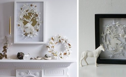 living etc frosty christmas details :: stag garlang by helen musselwhite