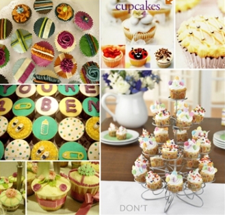 Stylish cupcakes decorations by Cuppacakes and Cupcakes by Joanna Farrow
