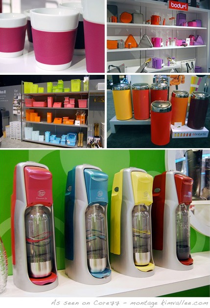 bright colors for housewares and cooking gadgets