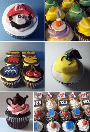 super mario brothers : peter pan : pacman : fly : tea pot : teaching by clever cupcakes in montreal