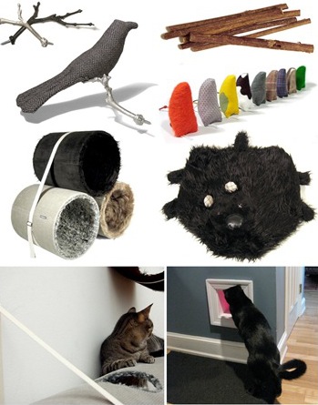 itchy knee plush birds and mice :: floor and wall barrels :: matatabi logs :: cat tunnel