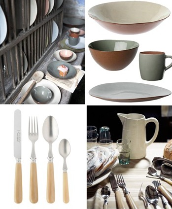 terracotta plates, bowls and mug :: bistro cultery :: casale dinnerware at toast