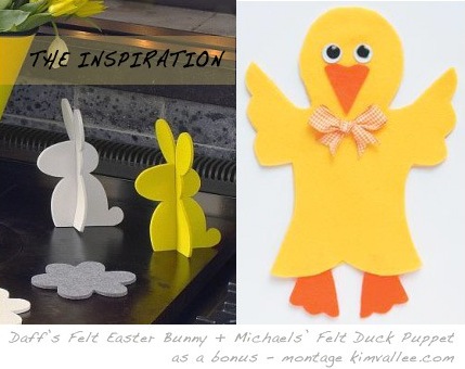 our diy easter bunny template + felt duck puppet