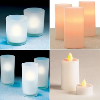 flameless tealights votoves and pillar candles from President's choice