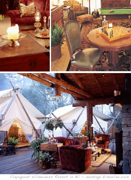 lounge tent at clayoquot wilderness resort
