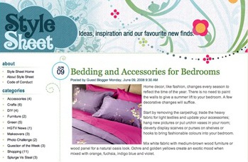 bedding and accessories for a summer bedroom look