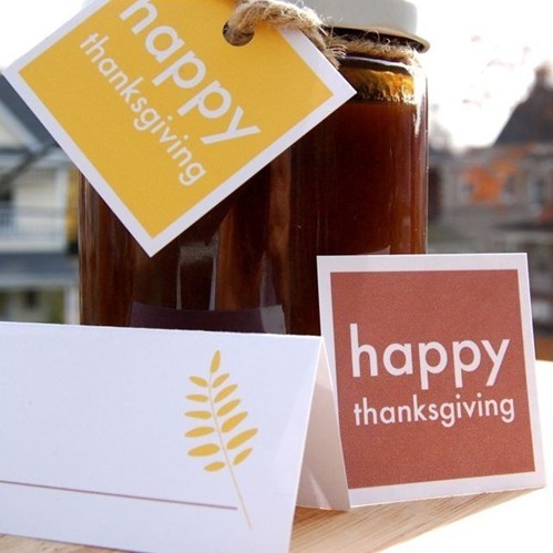 thanksgiving place cards and tags by Little Brown Pen