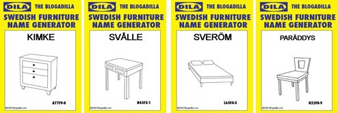 Swedish Furniture Name Generator by Blogadilla 