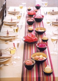 pink festive  tabletop by Martha Stewart's Wedding