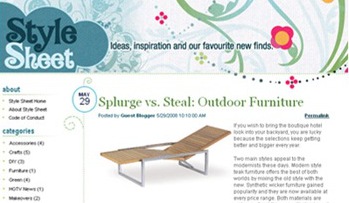 guest blogging Splurge VS Steal: Outdoor Furniture
