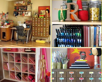 craft rooms and work studio inspirations