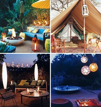 outdoor rooms and bedroom on domino :: havana lamp :: moroccan globe lantern