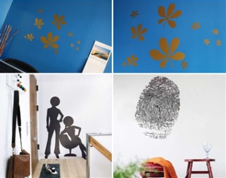 flora 70s style finger print wall stickers by FERM Living