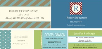 new Mom and Dad Calling Card patterns by Penny People