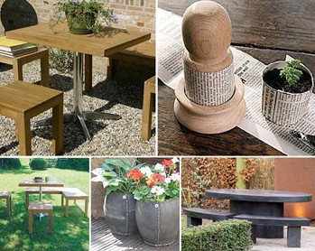 modern teak and terrazzo garden furniture :: uk store the urban garden