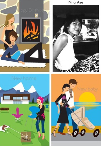 chic and modern greeting cards designed by nila aye for beaumonde