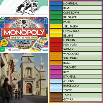 Here & Now World Edition of MONOPOLY :: montreal in two minutes