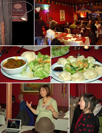kim vallee and tanya mcginnity at March Montreal Girl Geek Dinner : Tibetan Om Restaurant