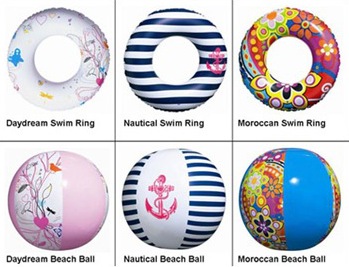 swim rings and beach balls by designroom group