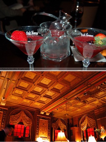 strawberry martini at the oak room boston
