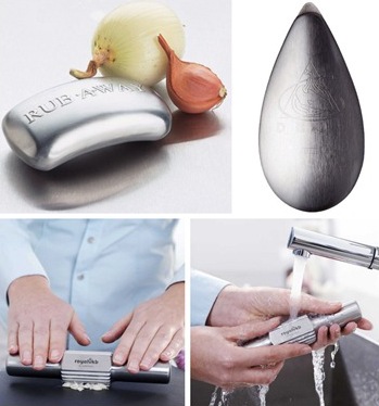 stainless steel odor less soap bar and garlic crusher