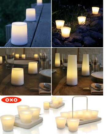 oxo candela flare, demi-glow, glow :: rechargeable lights designed by Vessel