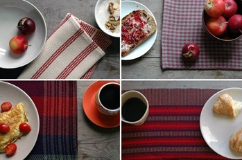 hand-woven napkins and runners by plait textiles