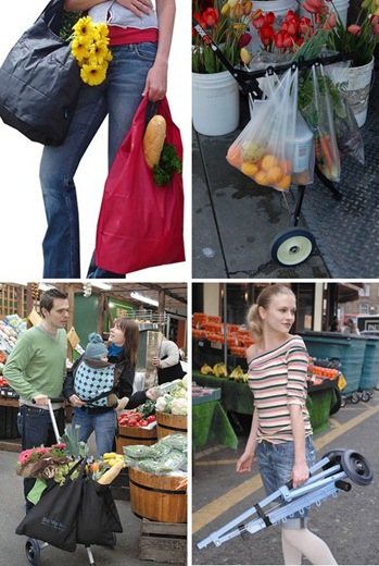 foldable shopping cart trolley :: use it again sam shopping bags