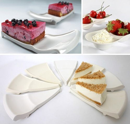 hadass cake triangle plates :: double mousse serving dish