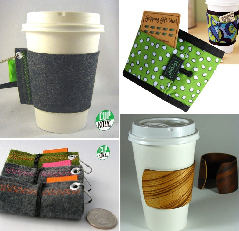 Coffee House Pattern Coffee Cup Sleeve Reusable Coffee Cup Sleeve