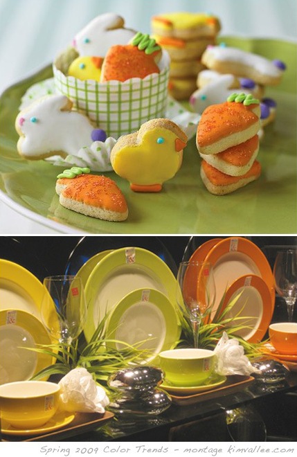spring 2009 color trends on your table this easter