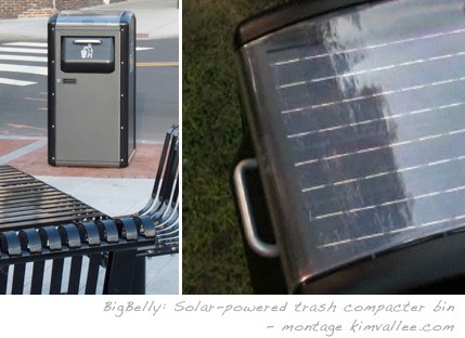 bigbelly :: solar-powered self-triggered trash compacter trash receptacle