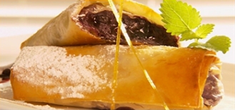 Phyllo Pastry with Blueberry Filling dessert by Corbin Tomaszeski 