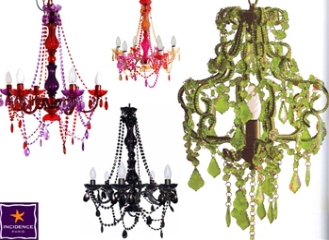 Plexiglas and glass chandeliers by Incidence 