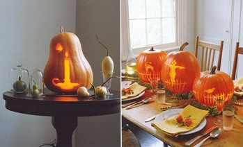 Harvested scenes with pumpkins by Martha Stewart